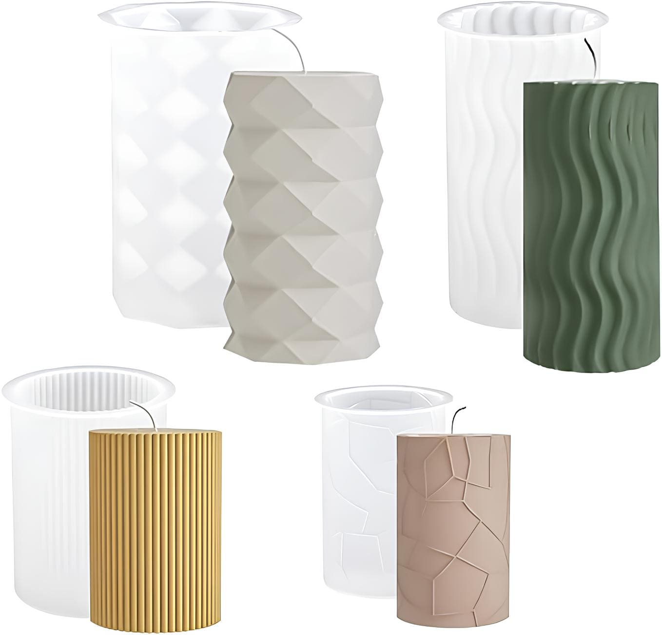 Silikon Kerzenform im 4er Set – SilikonBackform