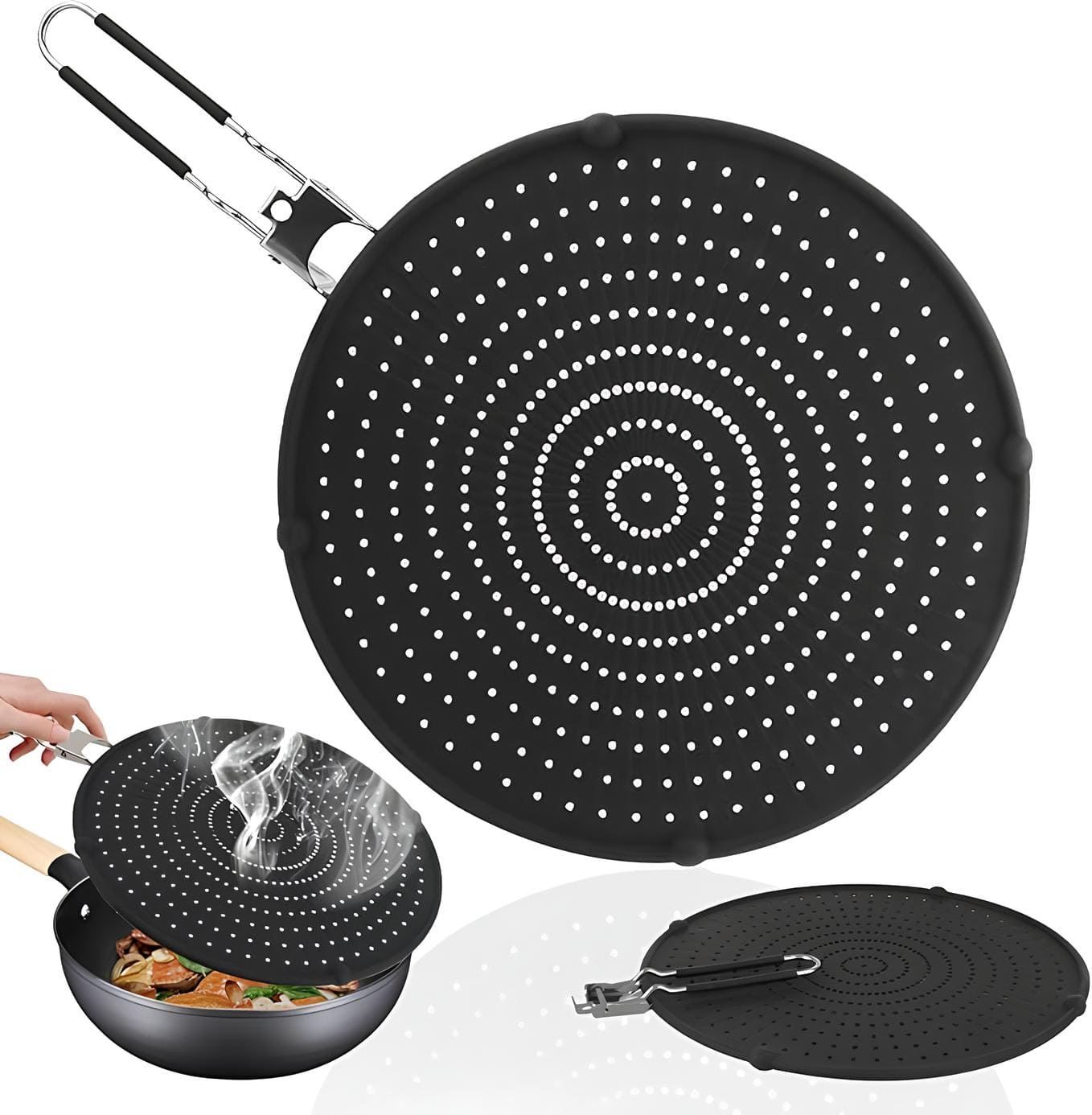 Spritzschutz für Pfannen aus Silikon Ø 32 cm