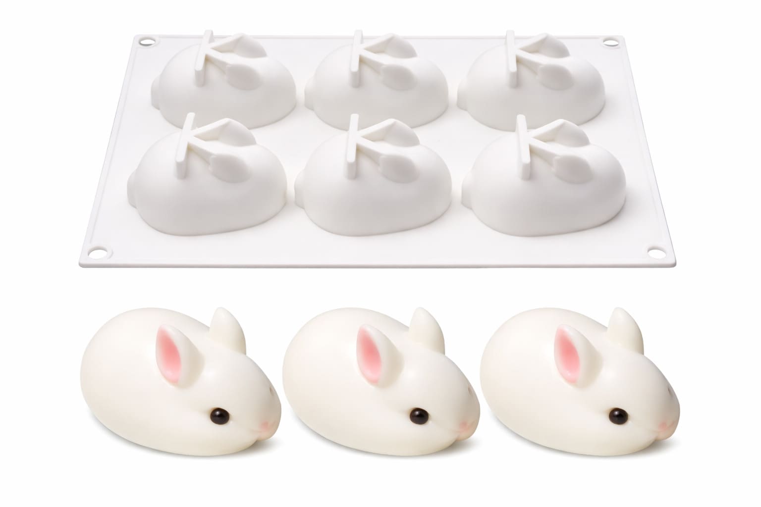 Silikonform mit Hasen-Motiv in 3D für Ostern & mehr