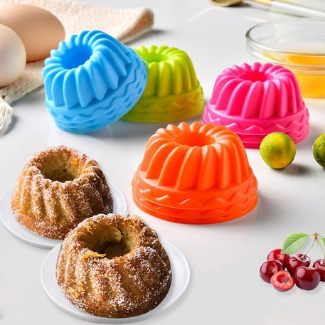 Mini Gugelhupfform aus Silikon 12er Set