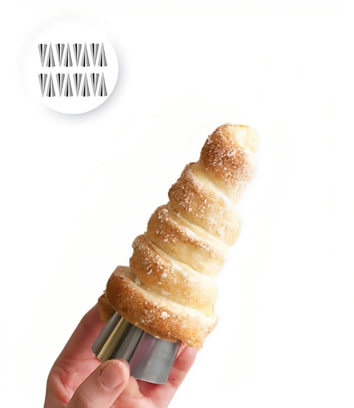 Schillerlockenform aus Edelstahl 16 Stück