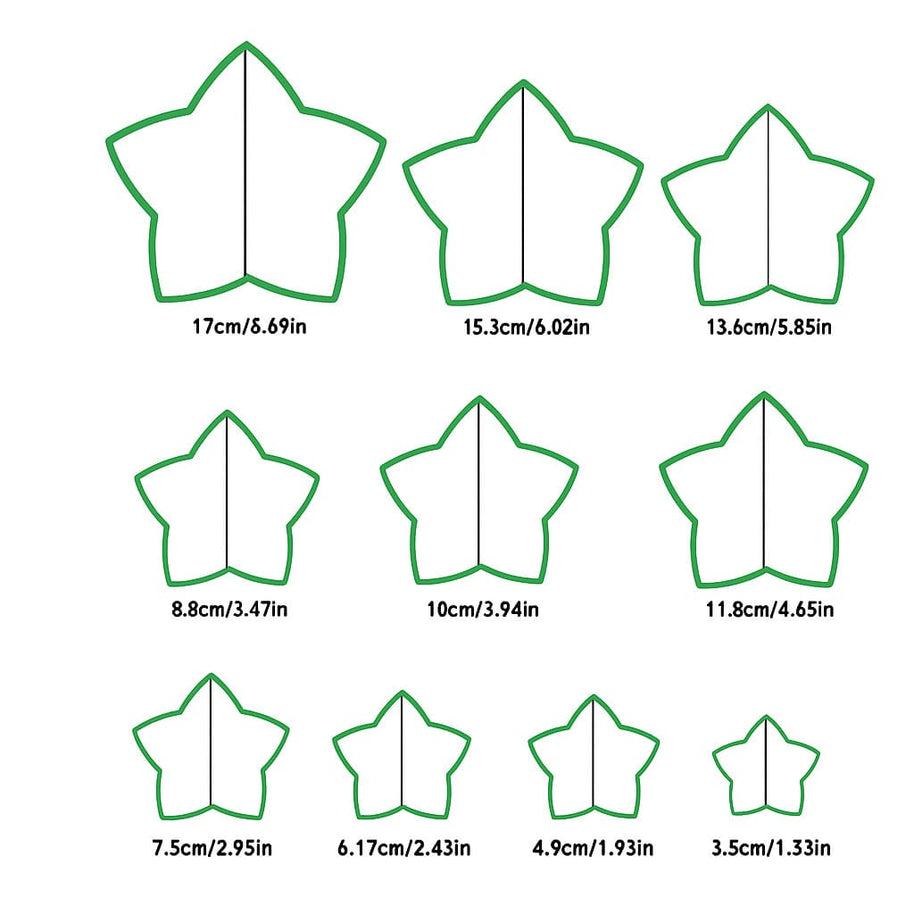 Stern-Ausstecher im 10er Set