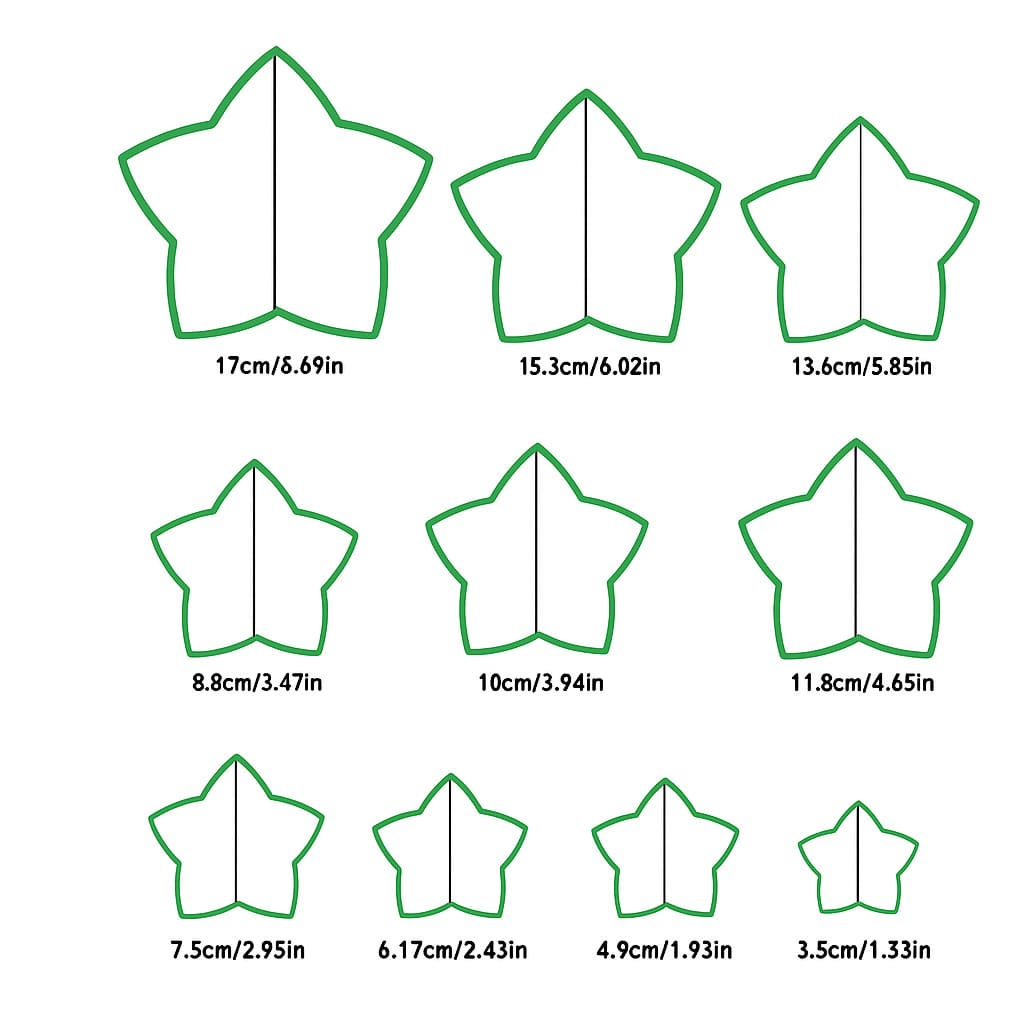 Stern-Ausstecher im 10er Set