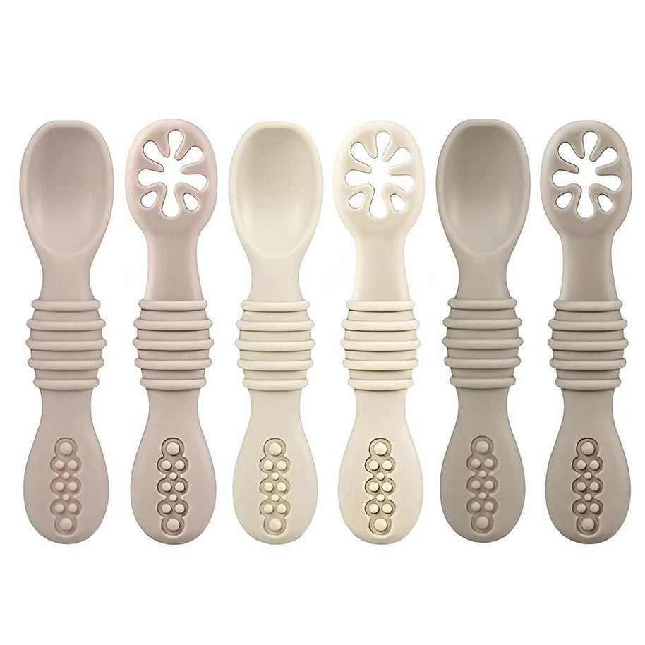 Babylöffel aus Silikon 6er Set