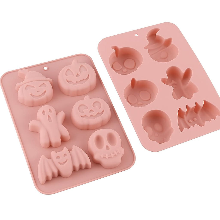 Silikonform für Halloween mit Fledermaus, Hexe & co.