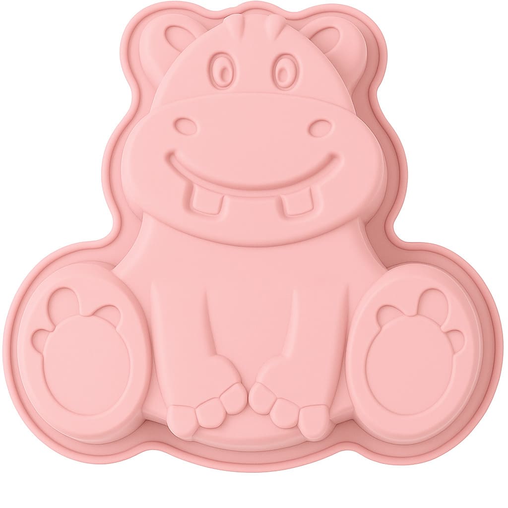 Backform mit Nilpferd-Motiv