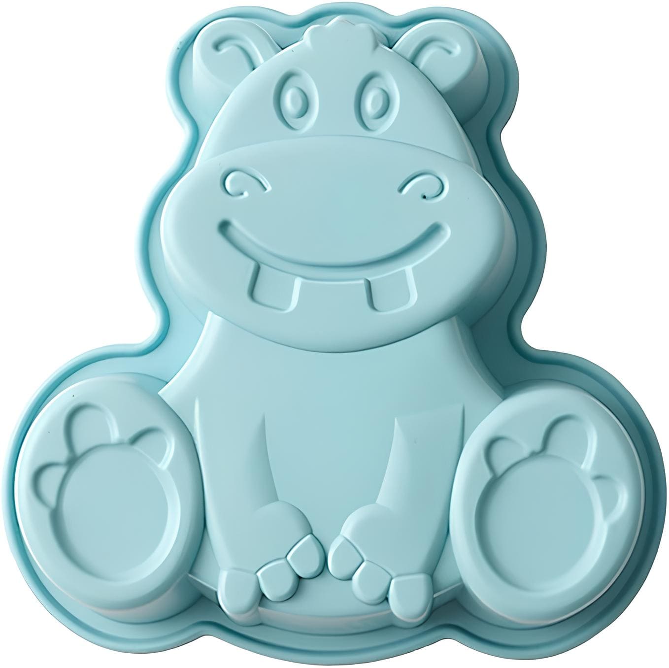 Backform mit Nilpferd-Motiv