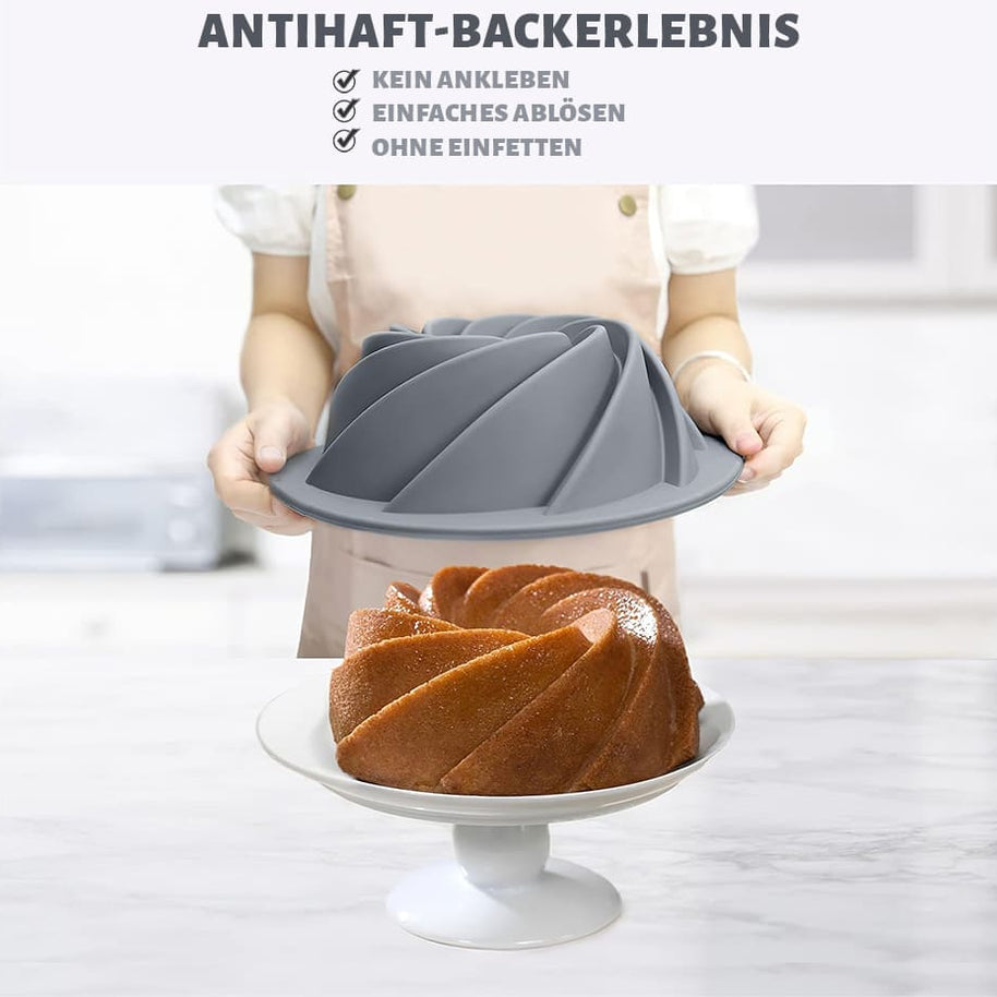 Spiral Gugelhupf Backform aus Silikon