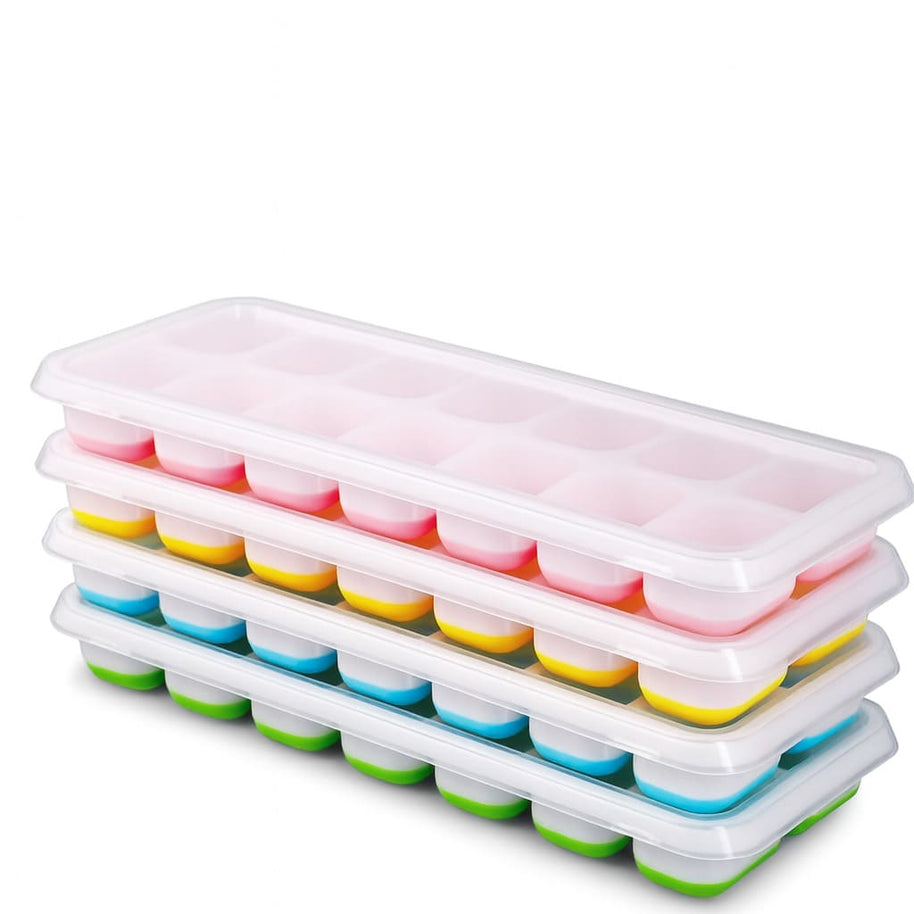 Eiswürfelbehälter aus Silikon mit Deckel im Set