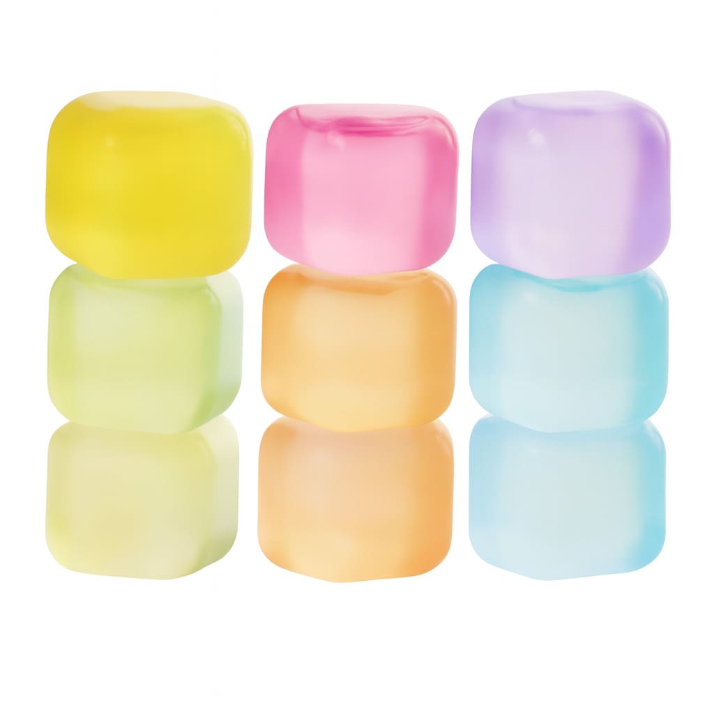 Wiederverwendbare Eiswürfel im Set