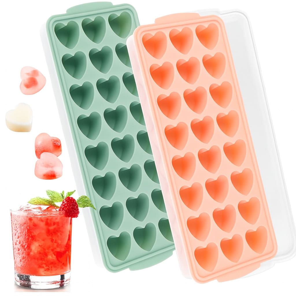 Eiswürfelform mit Herz-Motiv aus Silikon