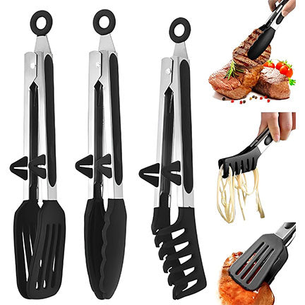 Grillzange mit Silikon 3er Set