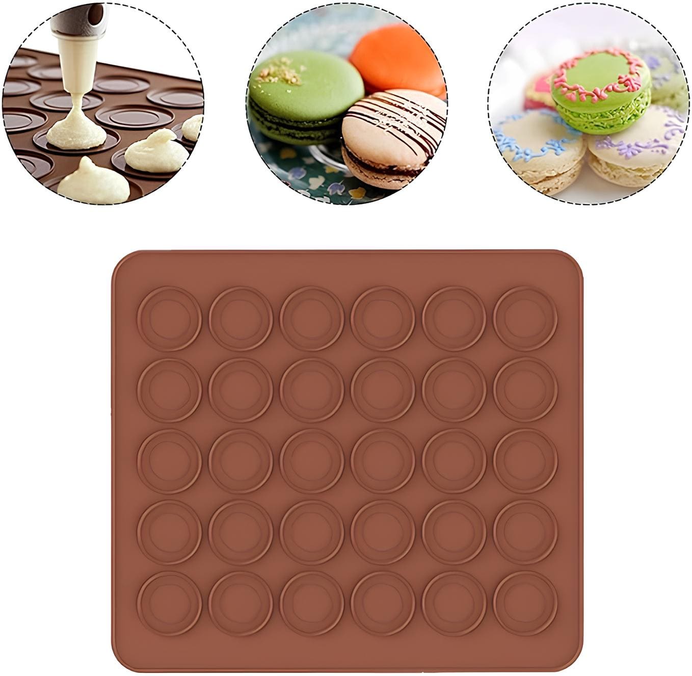 Macarons Backmatte aus Silikon