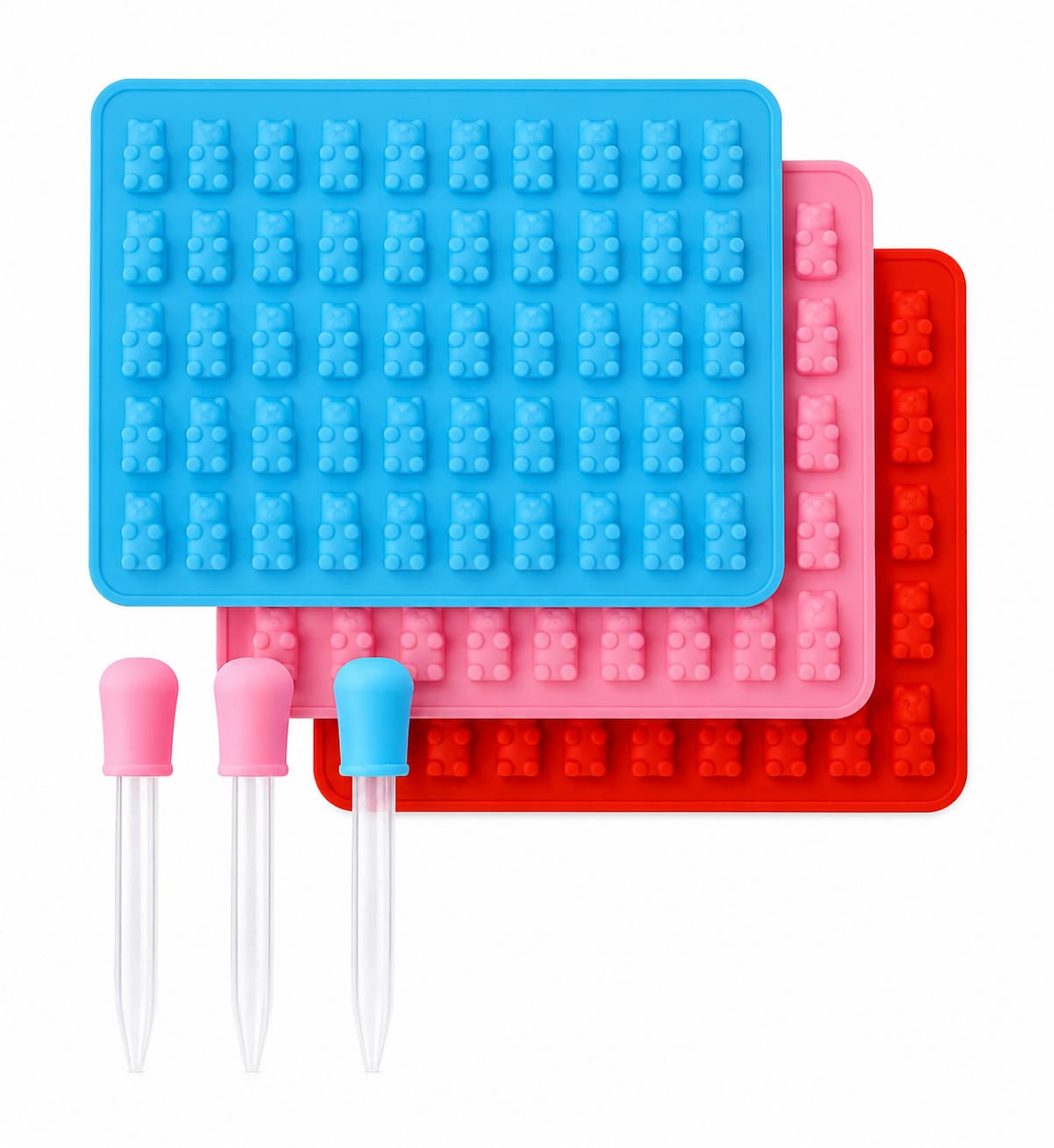 Form für Gummibärchen 3er Set mit Pipetten