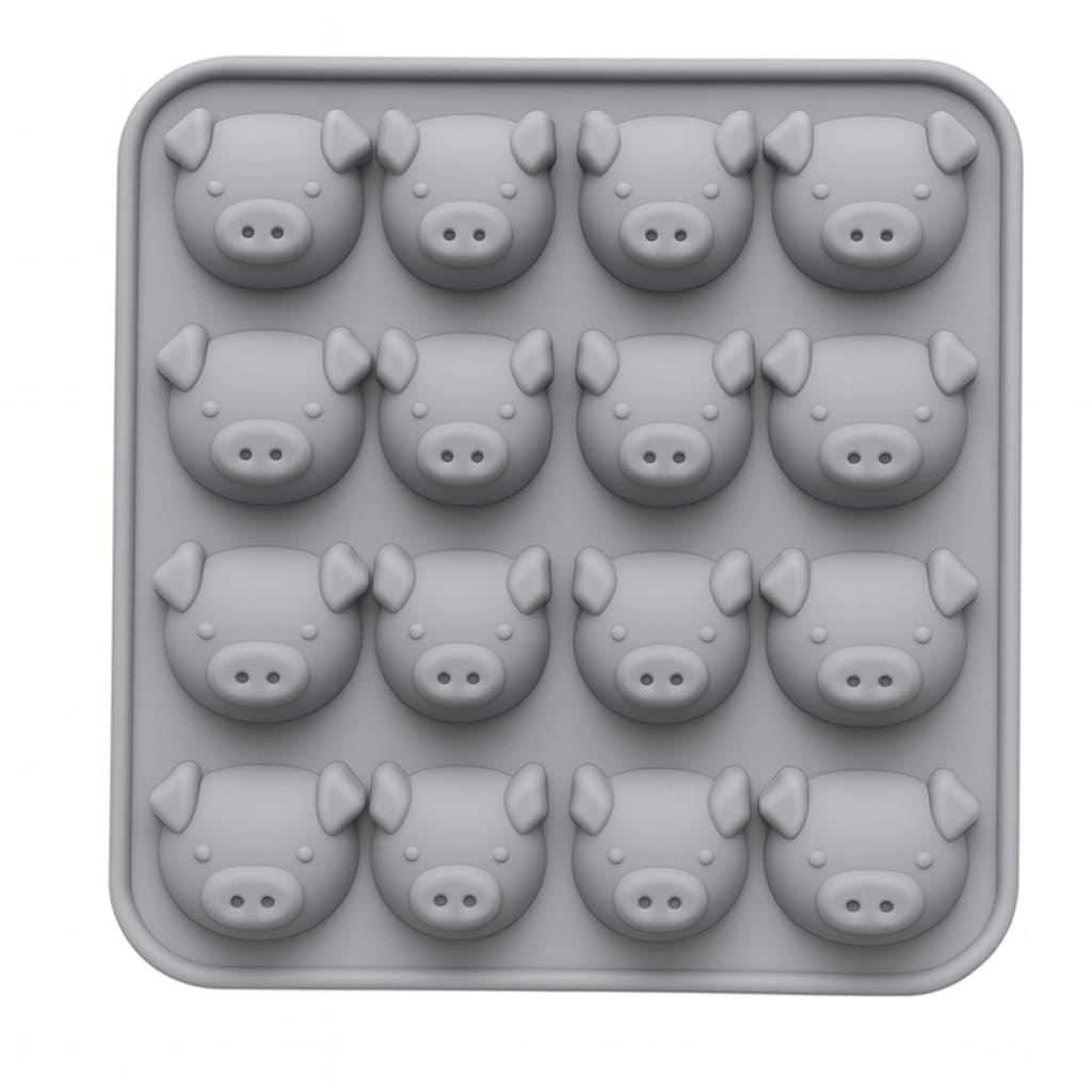 Silikonform mit Schwein-Motiven