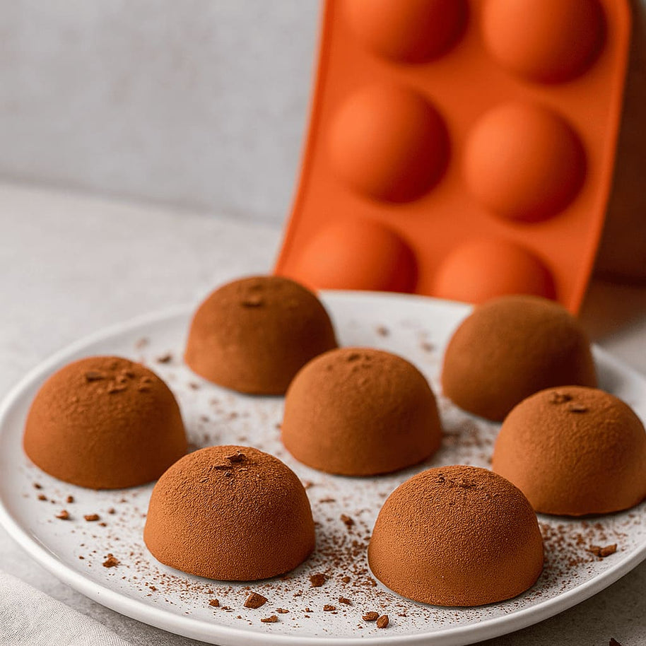 Silikonform (Halb-)Kugel 4er Set