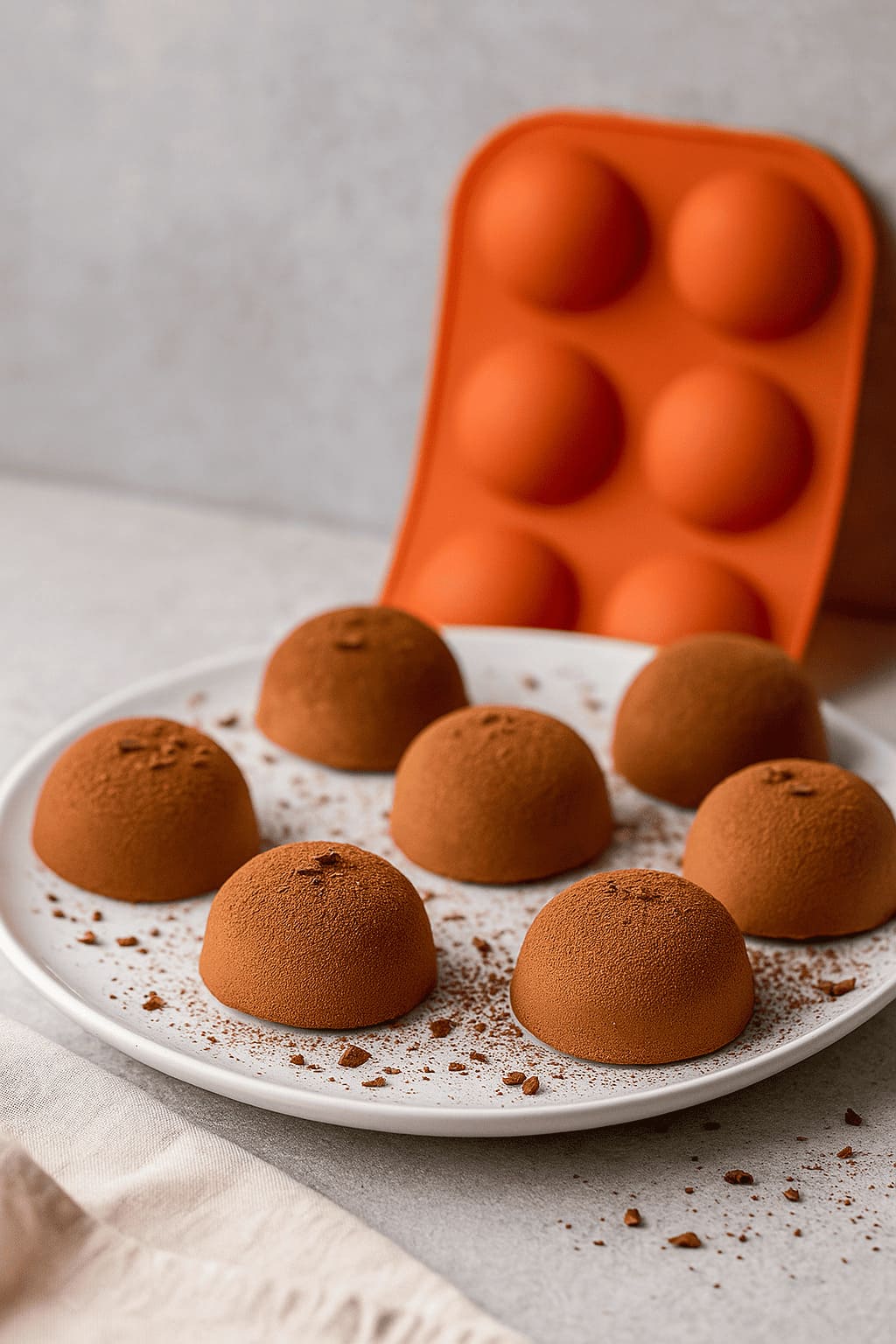 Silikonform (Halb-)Kugel 4er Set