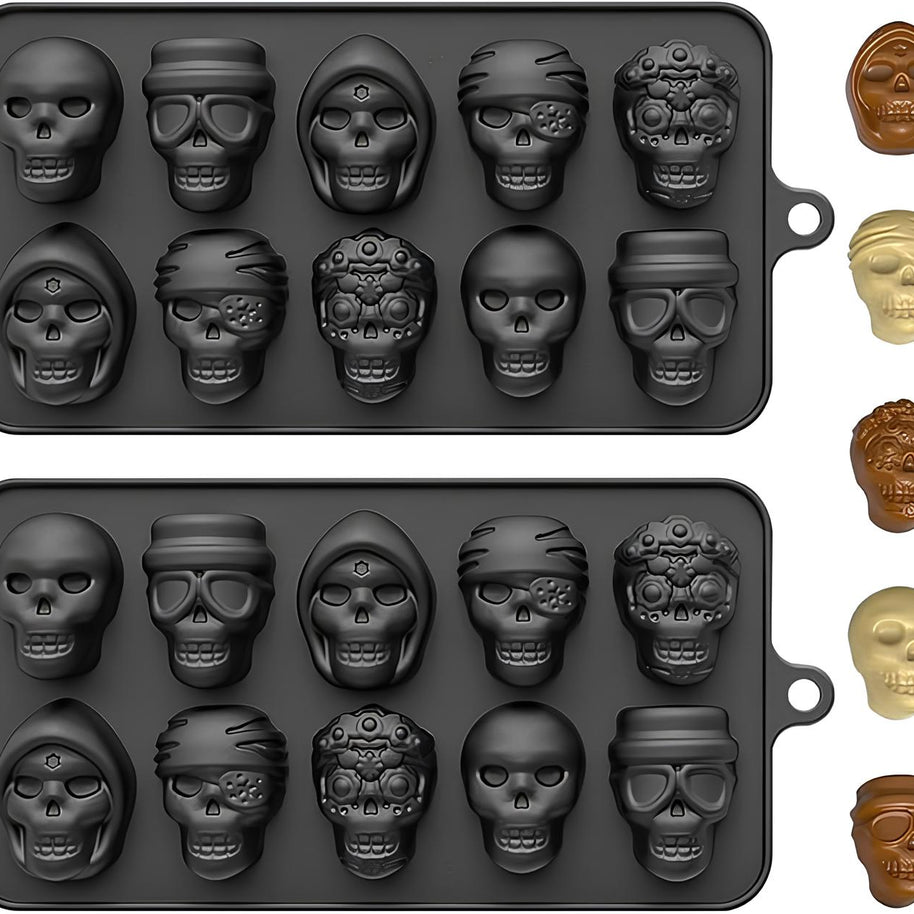 Silikonform mit Totenkopf-Motiv