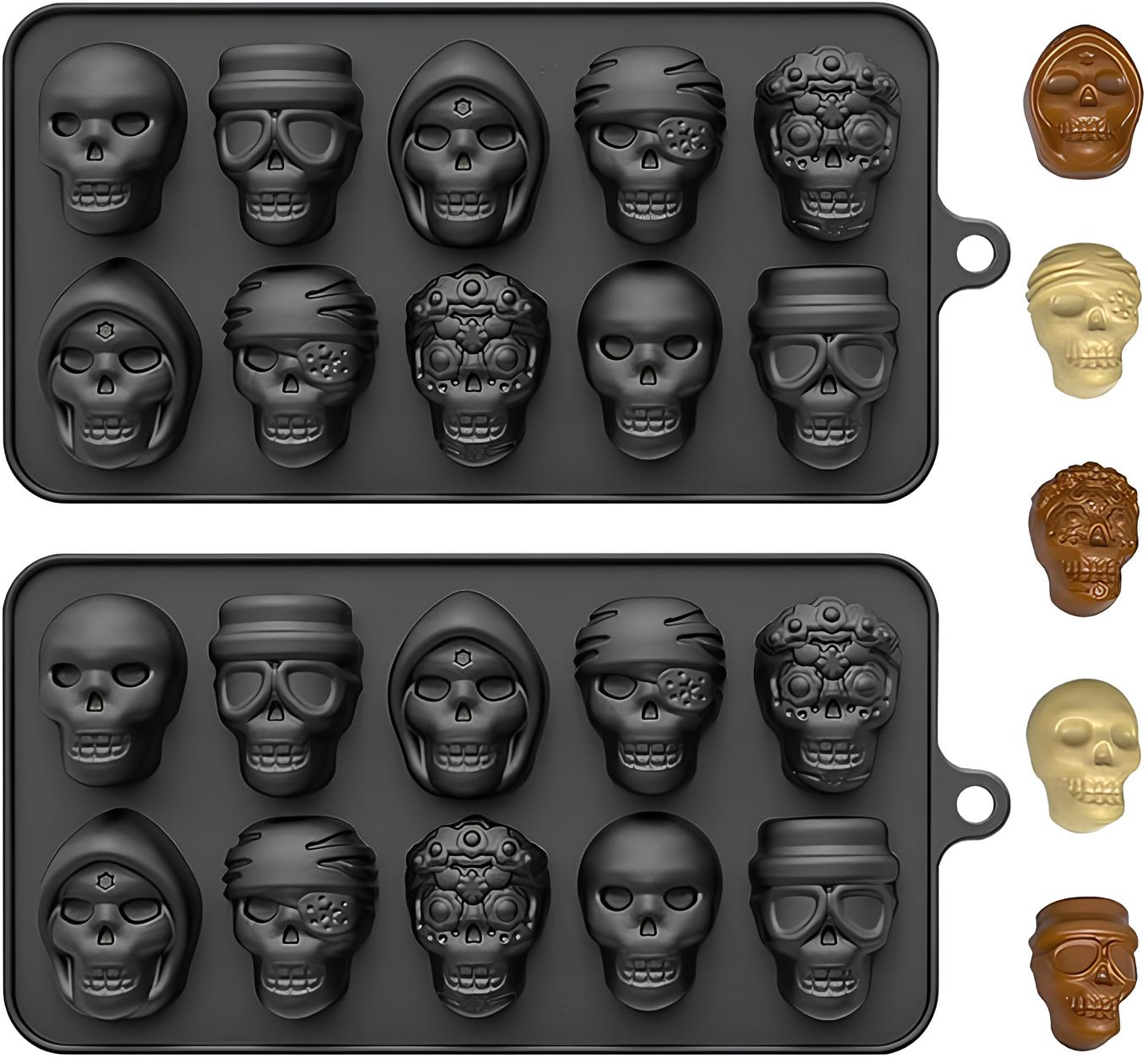 Silikonform mit Totenkopf-Motiv