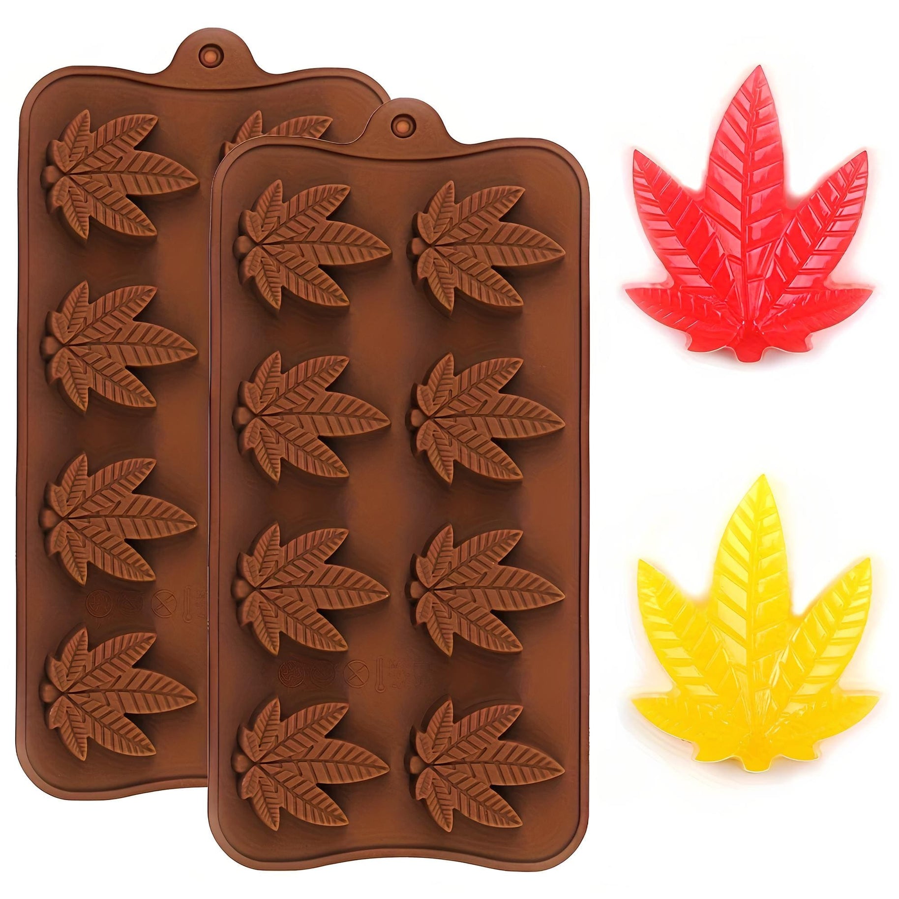 Silikonform mit Hanfblatt-Motiv