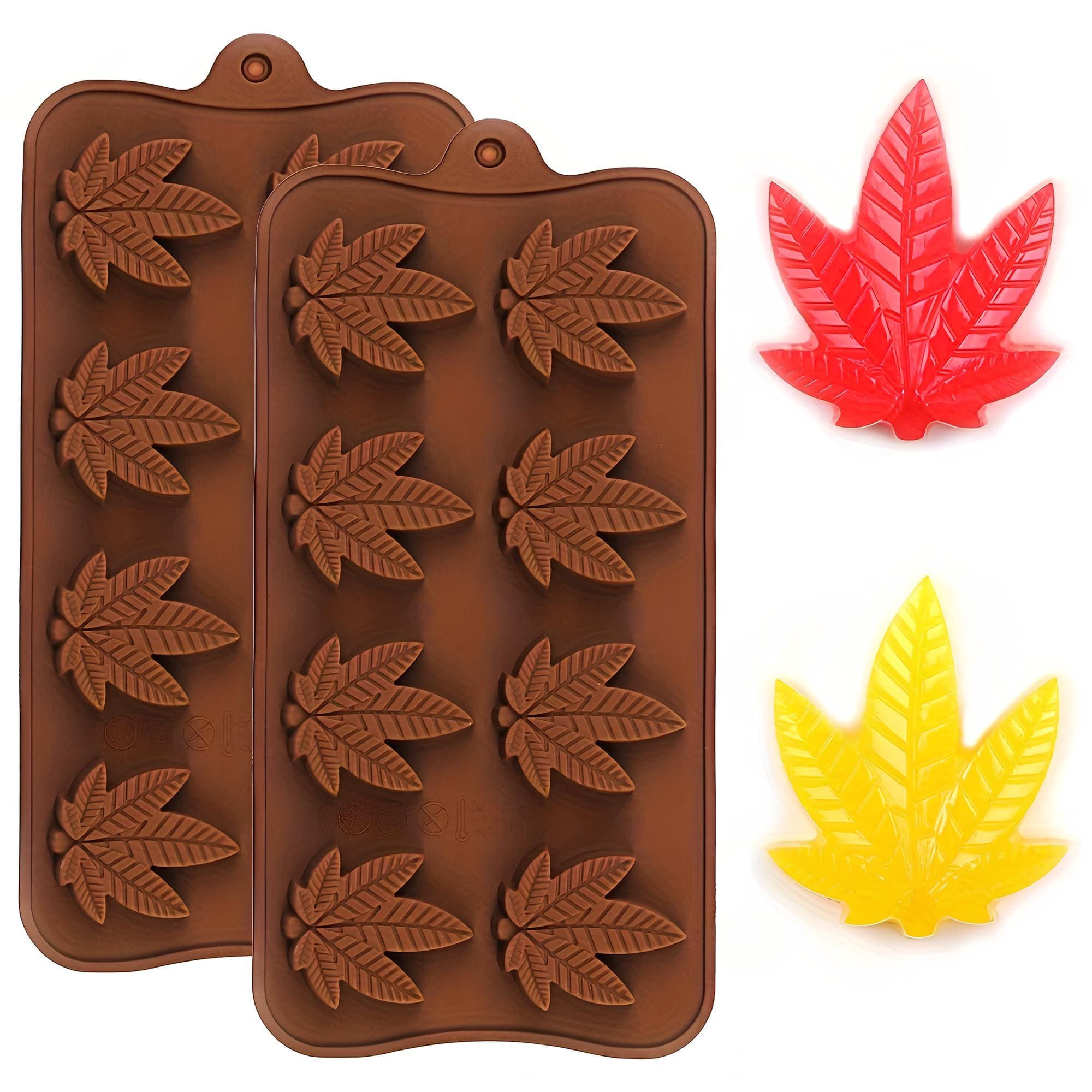 Silikonform mit Hanfblatt-Motiv