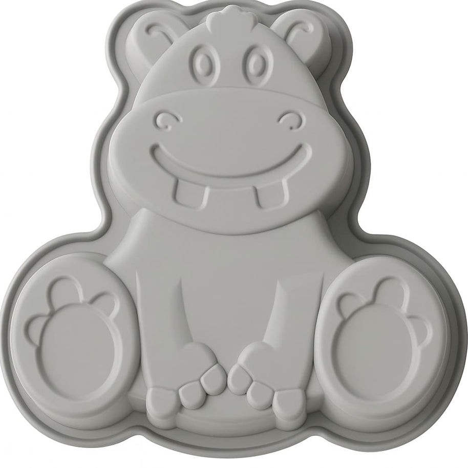 Backform mit Nilpferd-Motiv