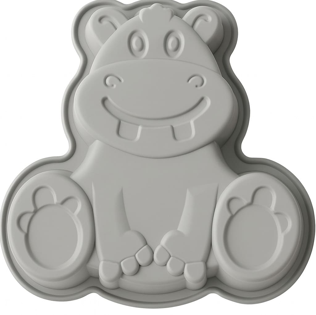 Backform mit Nilpferd-Motiv