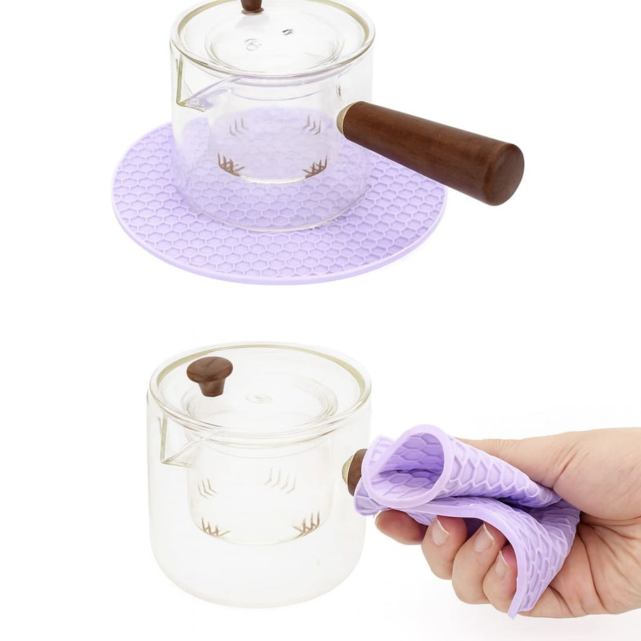 Topfuntersetzer aus hitzebeständigem Silikon im Set