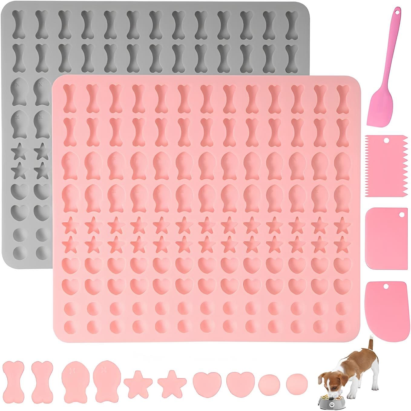 Hunde Backmatte aus Silikon 2er Set