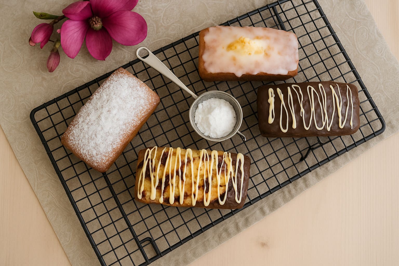CAKETIME Mini-Backformen Set (2 Stück) | Silikon Mit Metallrahmen | Für Brot, Brownies & Käsekuchen