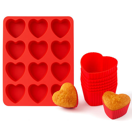 Herz Muffinform aus Silikon
