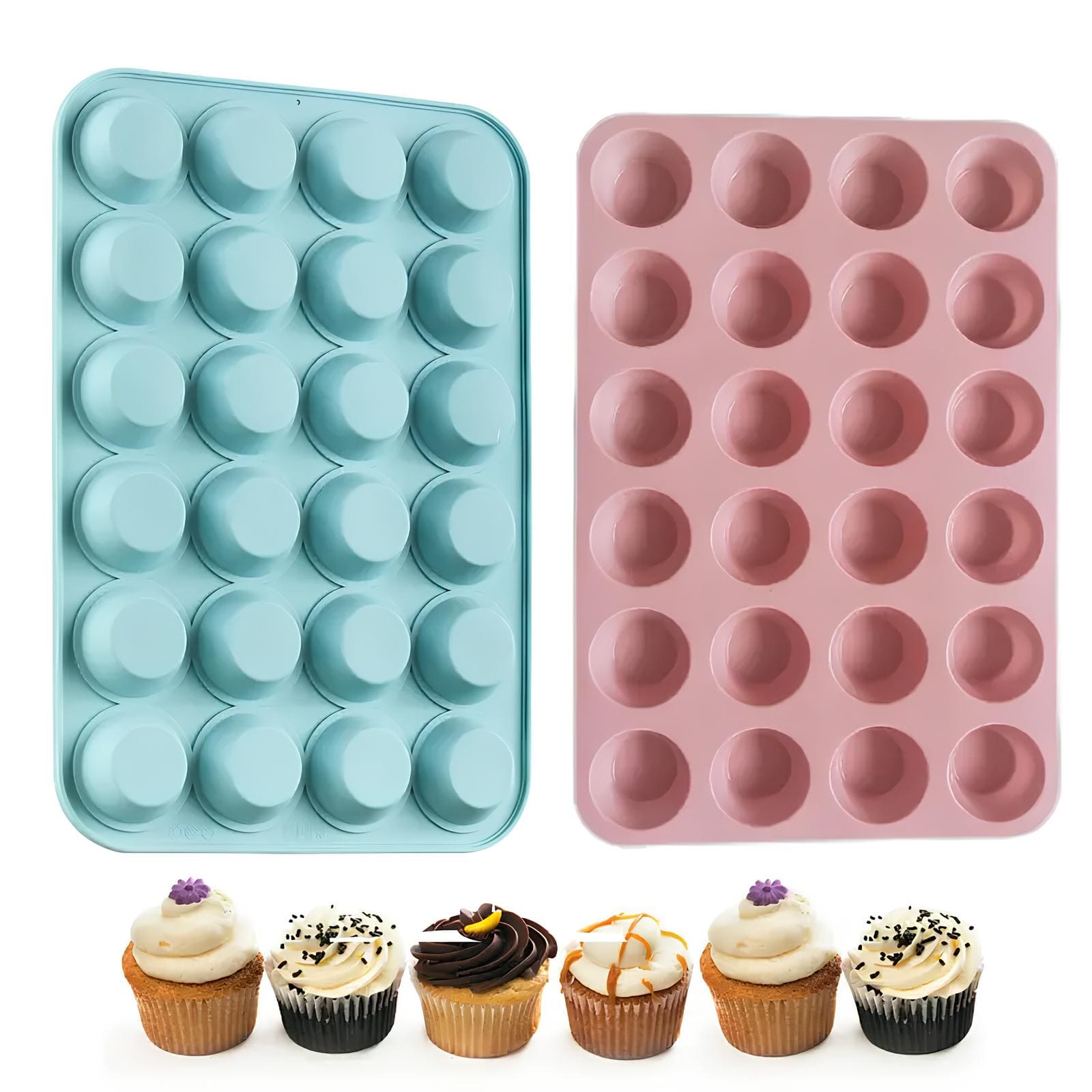 Mini Muffinförmchen aus Silikon 2er Set