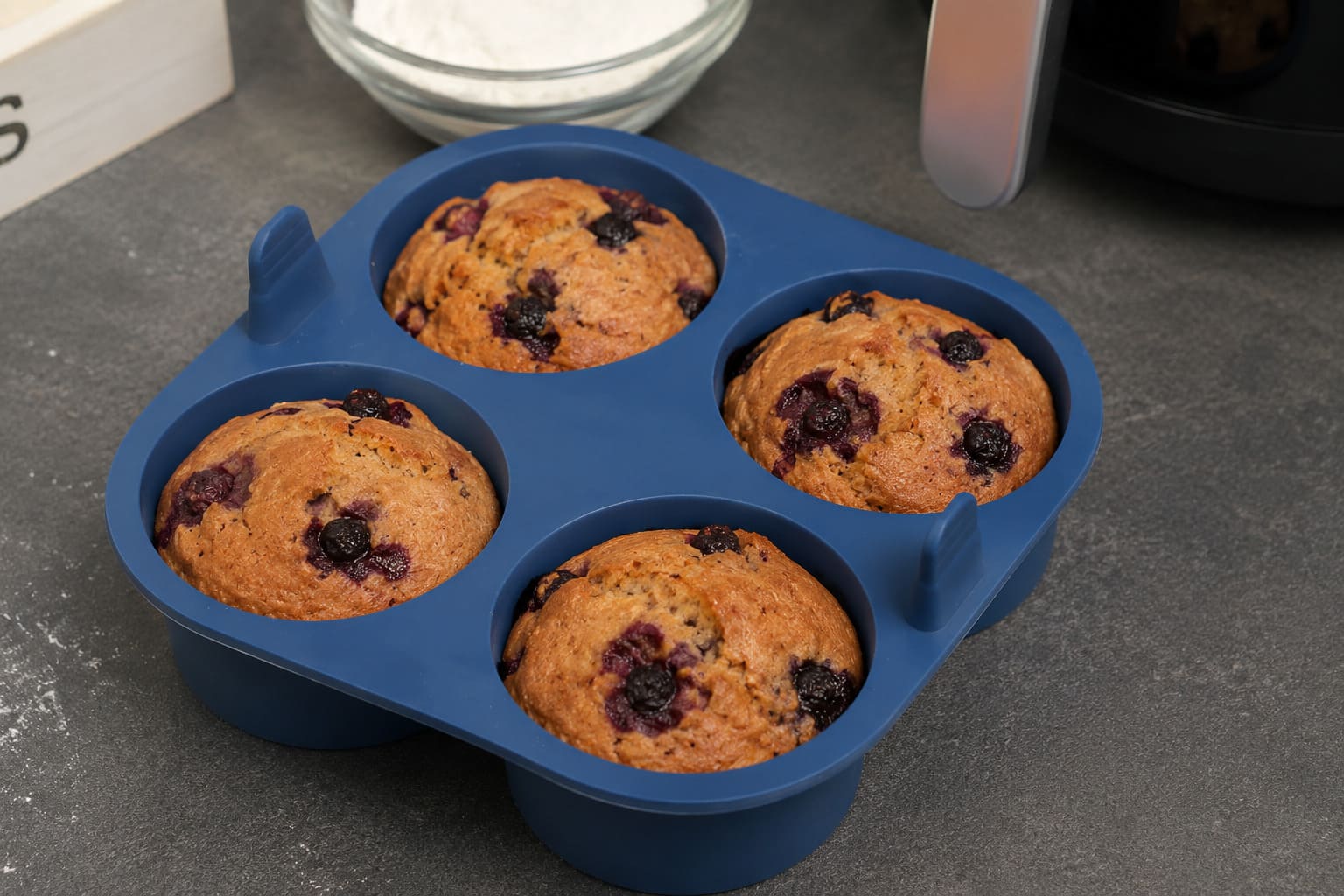Muffinform für Airfryer aus Silikon – 4 Mulden