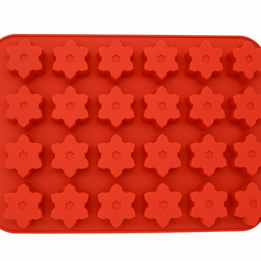 Silikonform mit Schneeflocke-Motiven