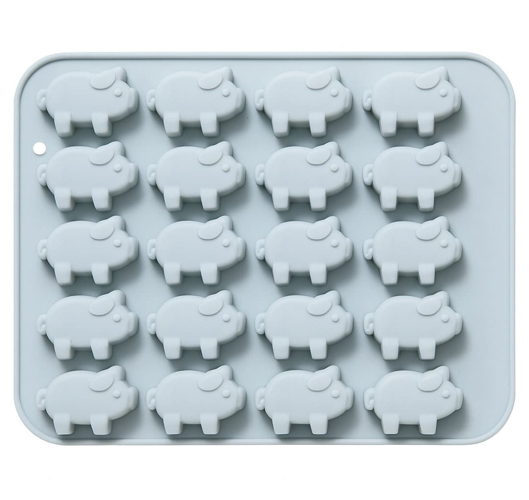 Silikonform mit Schwein-Motiven