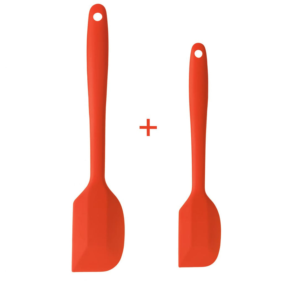 Teigschaber aus Silikon 2er Set - kleiner und großer Silikon Spatel