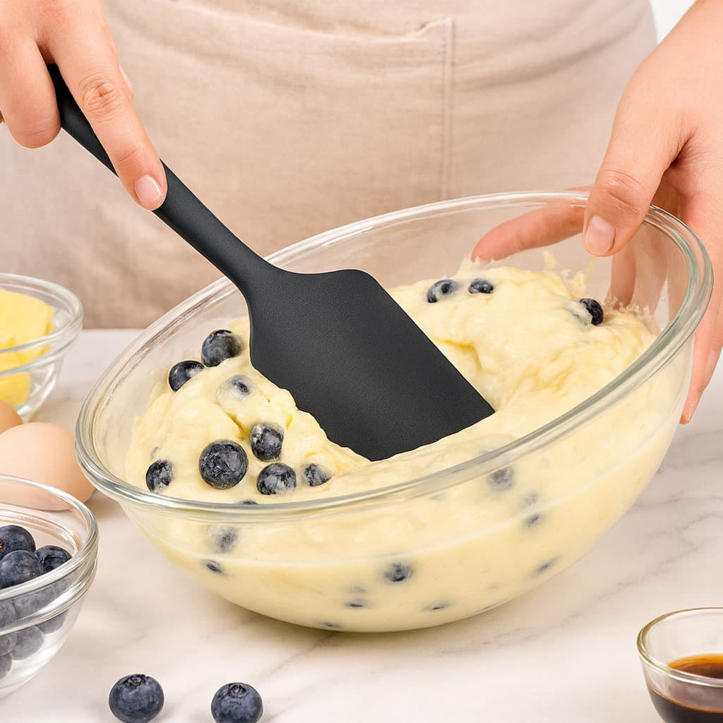 Teigschaber aus Silikon 2er Set - kleiner und großer Silikon Spatel