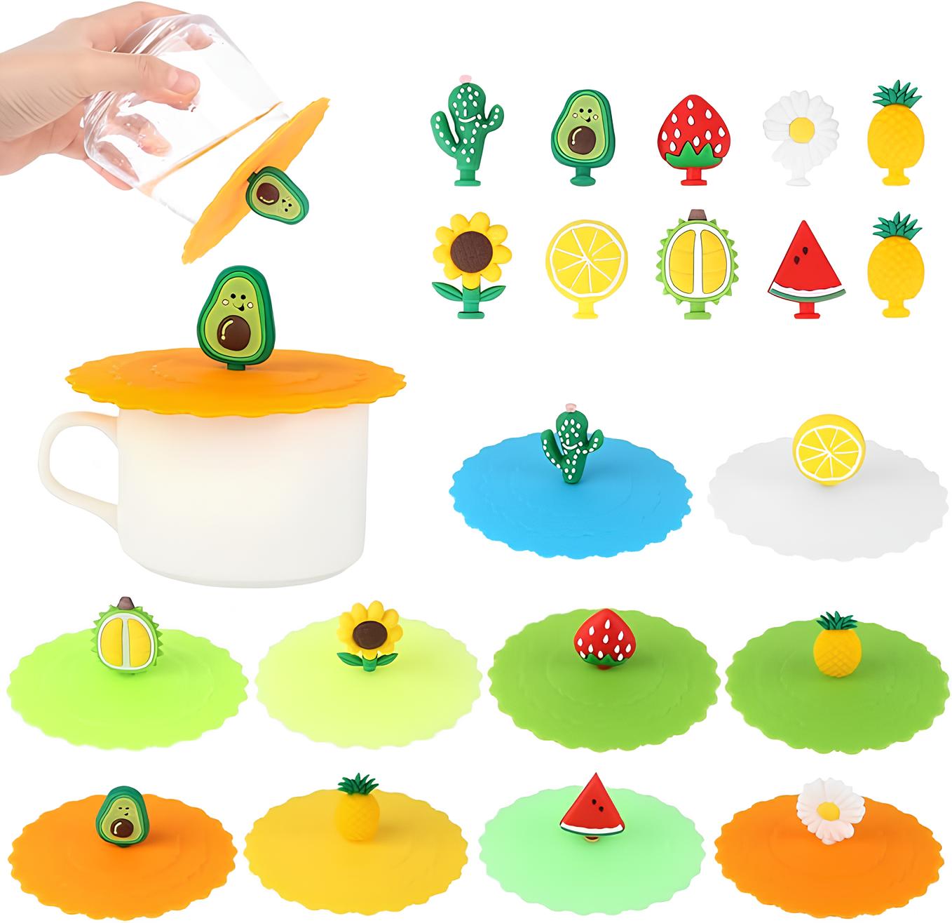 Silikondeckel für Gläser 10er Set