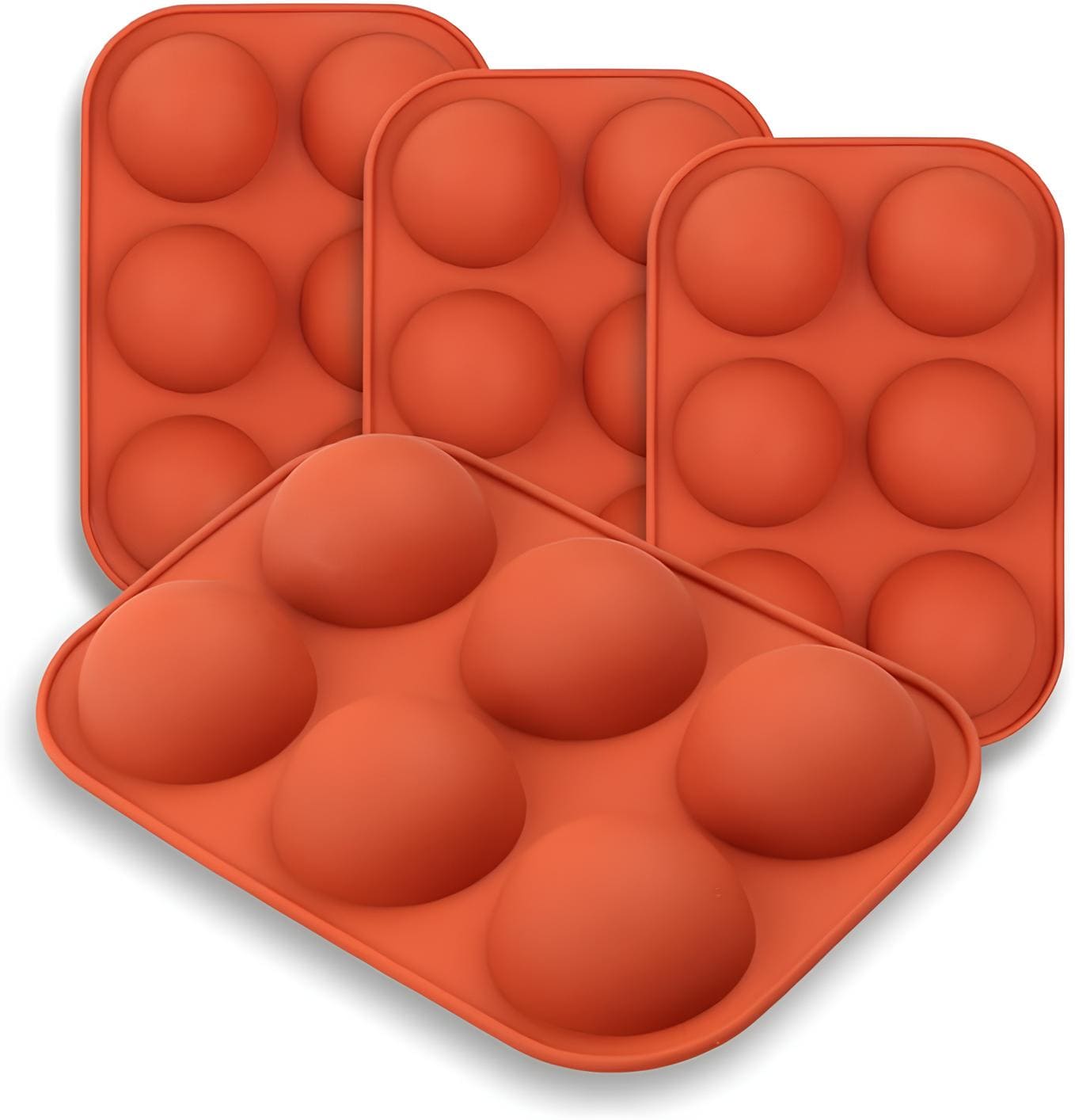 Silikonform (Halb-)Kugel 4er Set