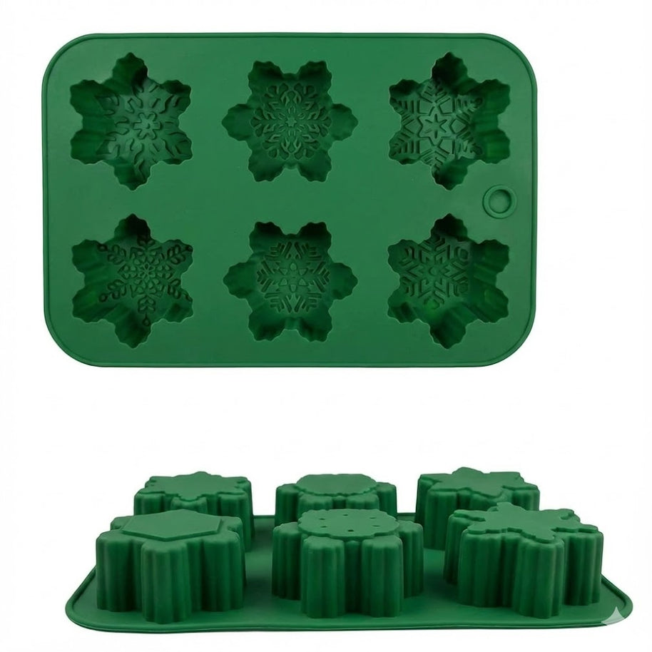 Silikonform mit Schneeflocke-Motiven