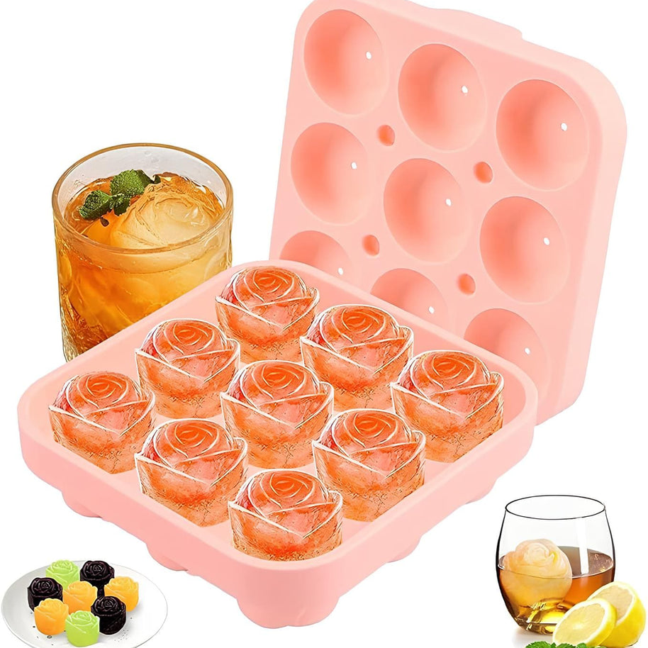 Silikonform Rose für Eiswürfel & mehr