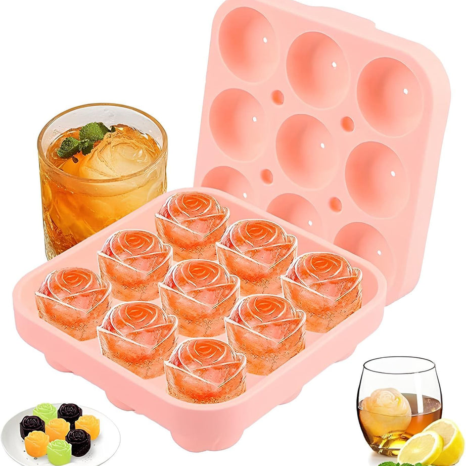Silikonform Rose für Eiswürfel & mehr