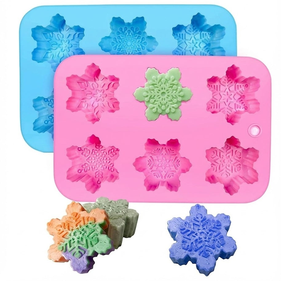 Silikonform mit Schneeflocke-Motiven