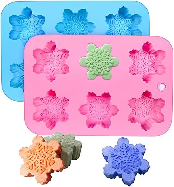Silikonform mit Schneeflocke Motiven 2er Set