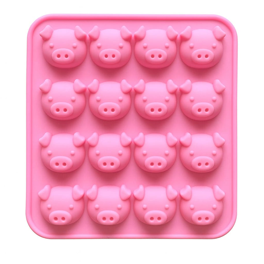 Silikonform mit Schwein-Motiven