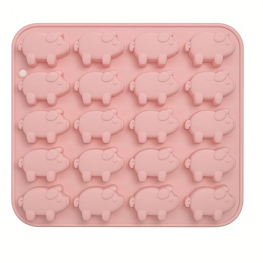 Silikonform mit Schwein-Motiven