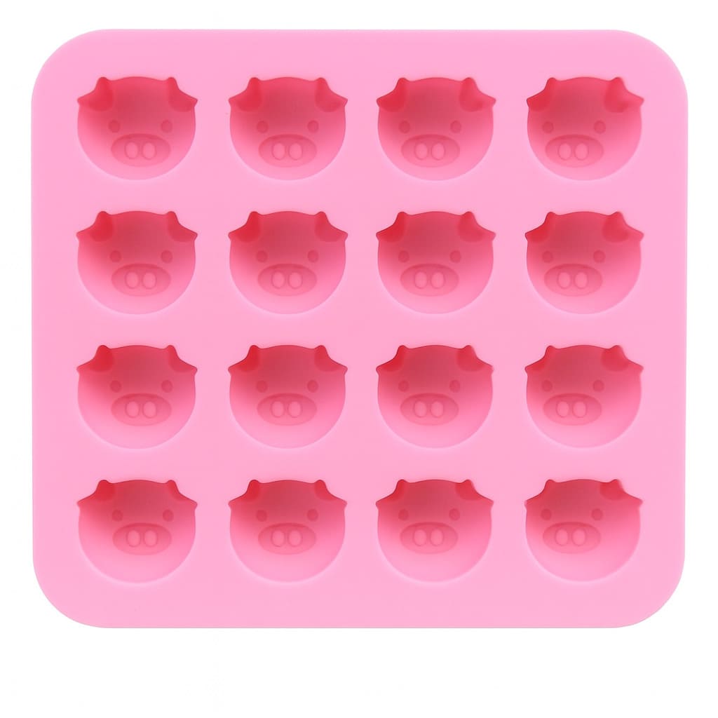 Silikonform mit Schwein-Motiven