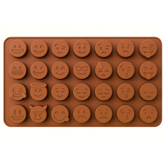 Silikonform mit Smiley-Motiven