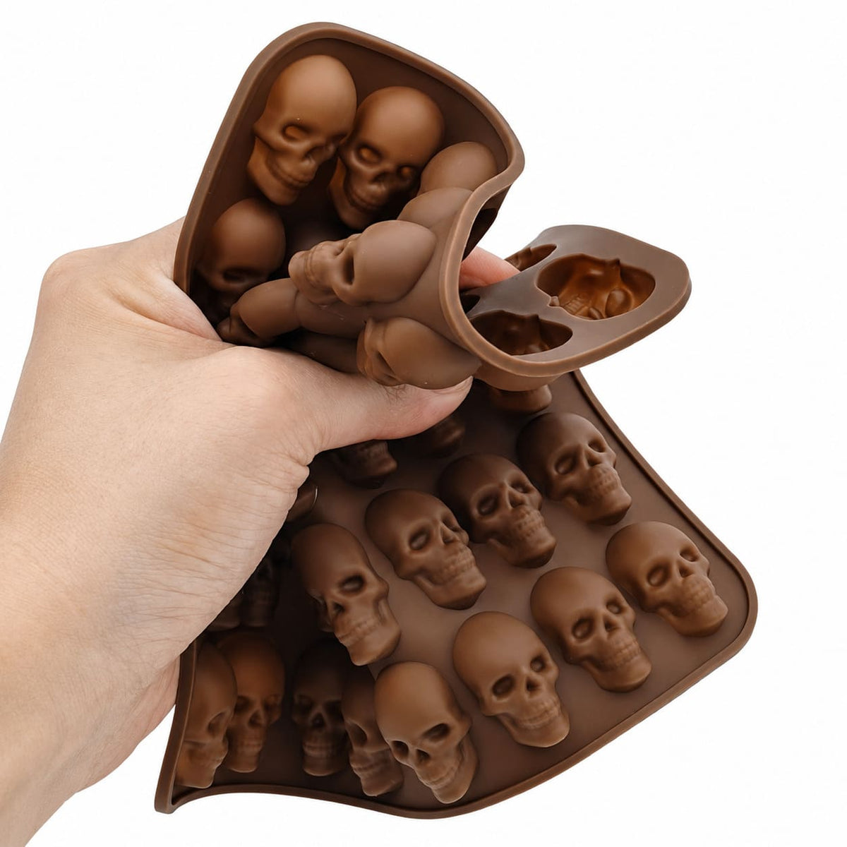 Silikonform Totenkopf-Motiv – 10 oder 40 Hohlräume