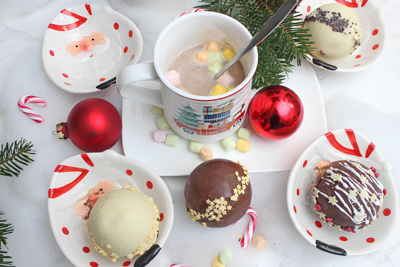 Silikonform (Halb-)Kugel 4er Set